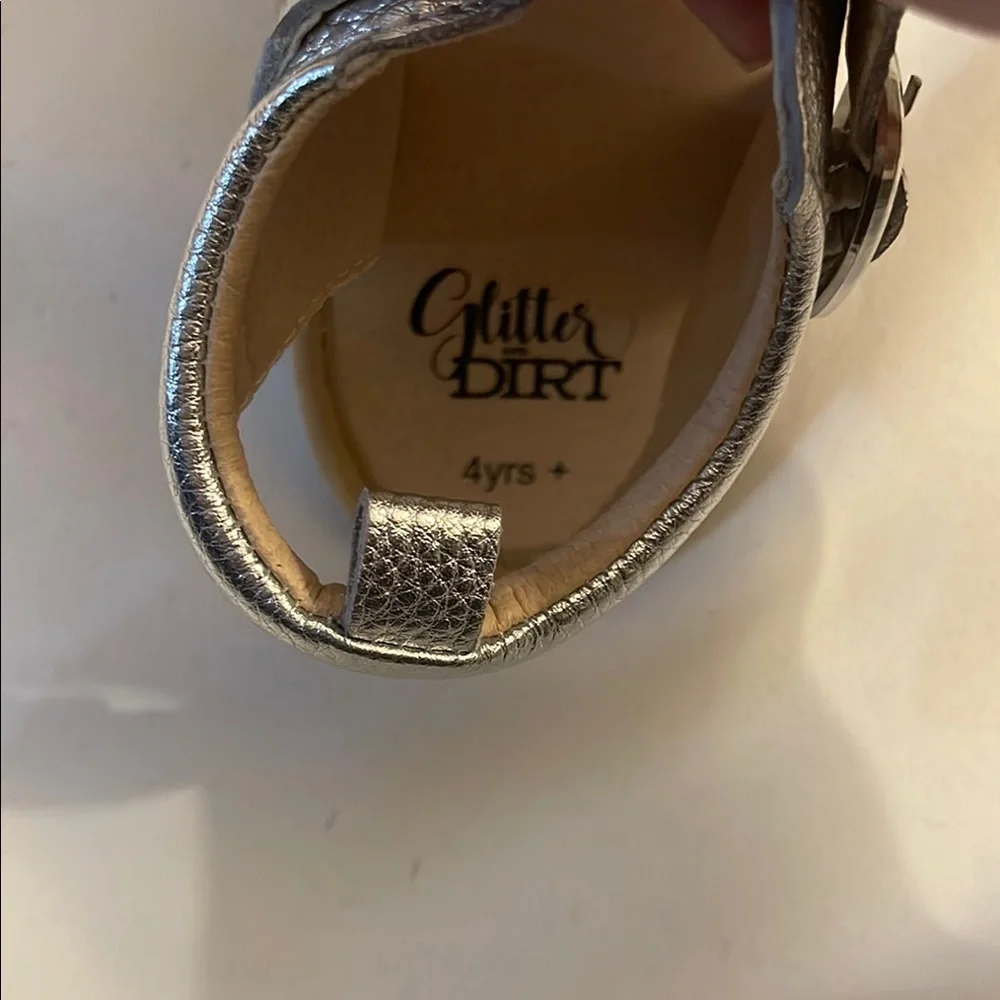Glitter‎ and Dirt Kids Silver Sandals